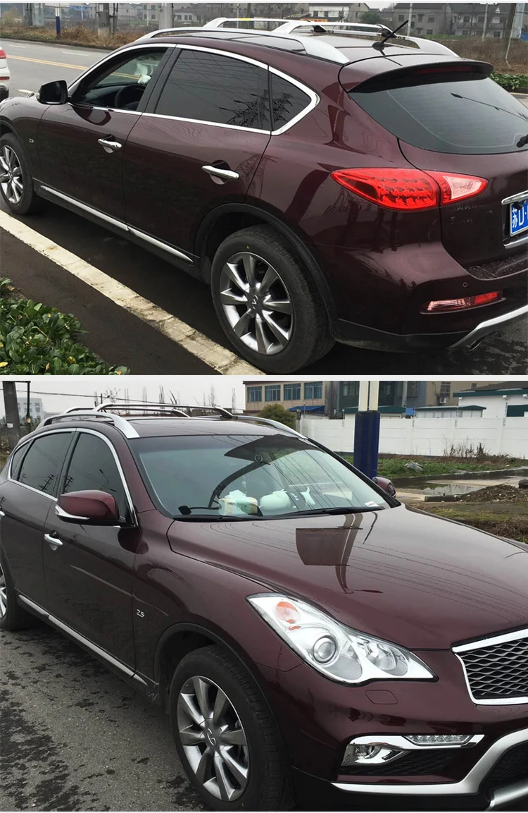 Для INFINITI QX FX QX50 QX60 JX35 QX70 багажник на крышу поперечный барный горизонтальный рельс, последняя конструкция, упрочненная нержавеющая сталь, загрузка 150 кг