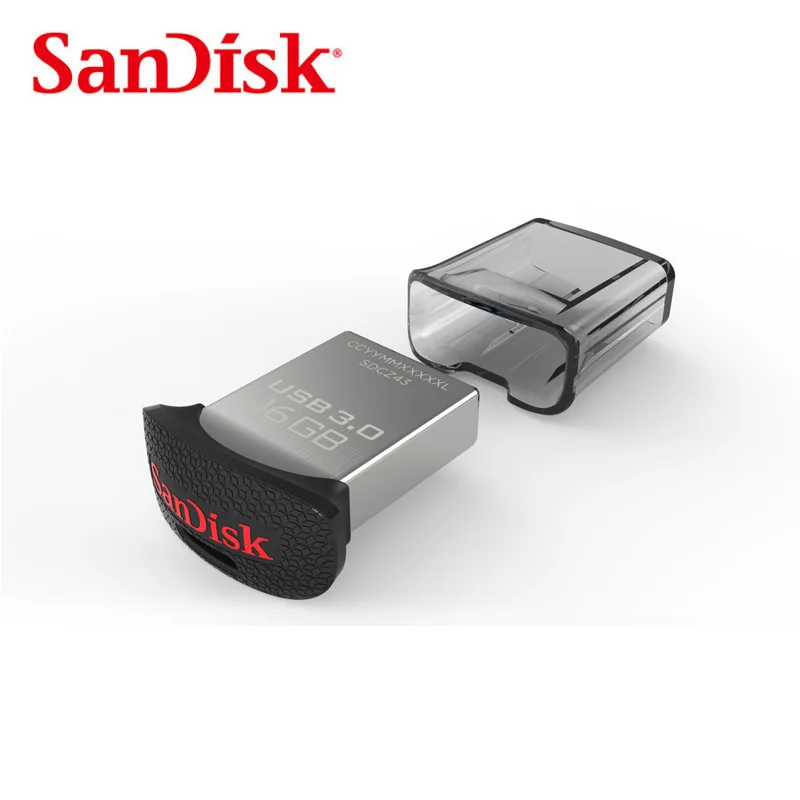 Sandisk скользить мини-USB 3.0 Flash Drive CZ43 до 130 м/с 16 ГБ 32 64 128 накопитель для смартфонов и