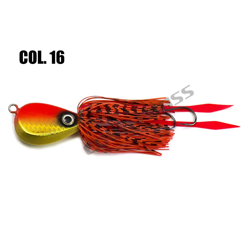 COL 16 1 шт. 50 г 1,8 унций соленые резиновые Джиги, нижний джиг Madai с резиновым крюком, кальмарная ловля рыбы на блесну блесны, защелки джиги - Цвет: COL 16