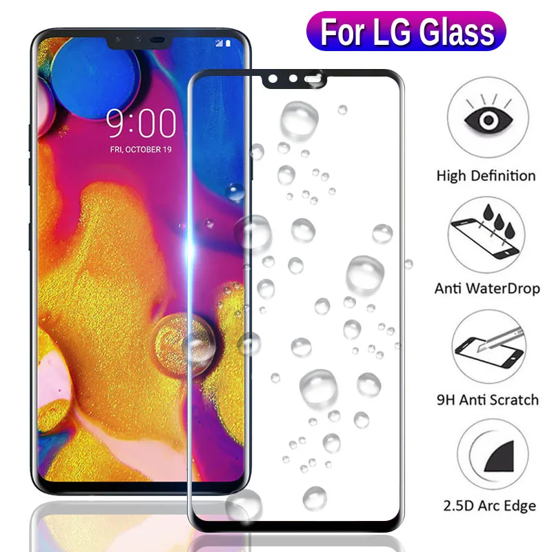 Закаленное стекло с полным покрытием для LG V30 9H защита экрана переднее G7 K7 K8 K10 Stylus4