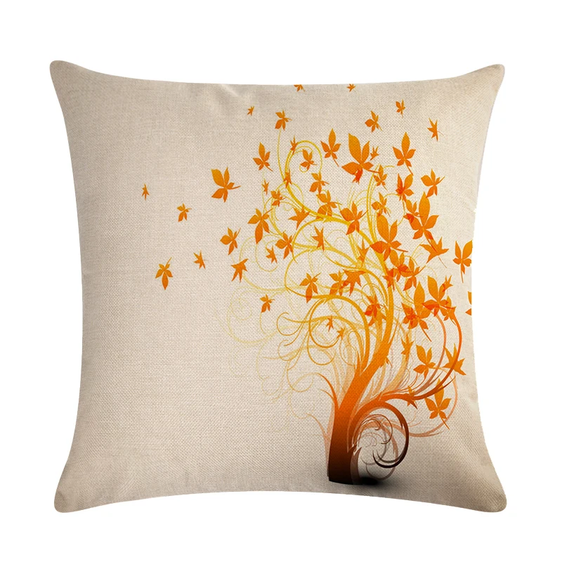 Осенние наволочки осенняя Тема хлопковые Льняные Декоративные кленовые листья