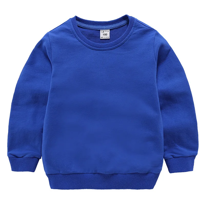 dark blue Детские толстовки с капюшоном; детская белая футболка для девочек; хлопковый пуловер; топы для маленьких мальчиков; Осенняя однотонная одежда; От 1 до 9 лет - Цвет: dark blue