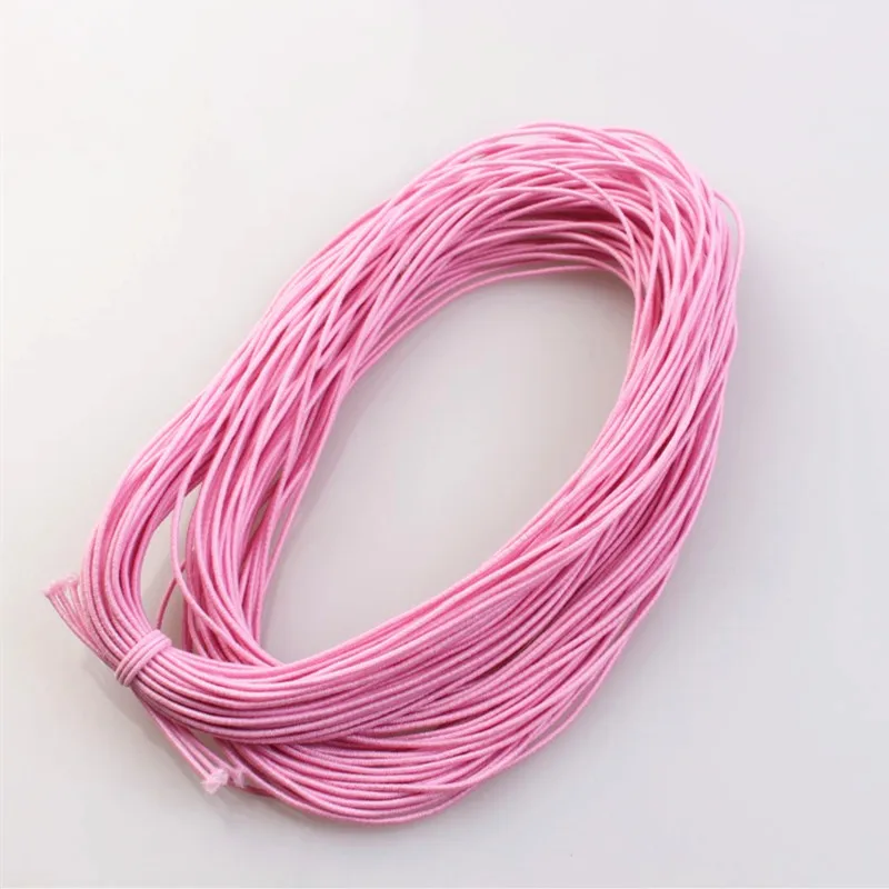 Peach Pink 12 м 1 мм Плетеный эластичный шнур Бисероплетение нитей тянущаяся струнная ткань крафтовые шнуры для изготовления ювелирных изделий 23 Цвета - Цвет: Peach Pink