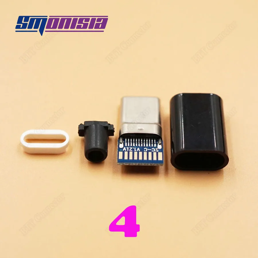 5 шт. USB 3 1 2 0 тип C разъем 4 в PCB|connector plug|connector maleconnector usb |