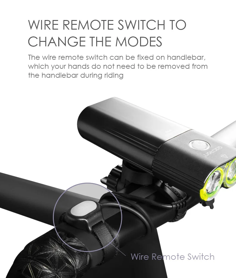 Gaciron 1600 Lm Bicycle Front Torch USB Rechargeable MTB Handlebar Flashlight Waterproof Road Bike Cycling Power Bank Head Light
