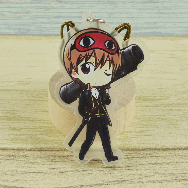 Брелок для ключей из акрила с изображением аниме гинтама Серебряная душа Sakata Gintoki