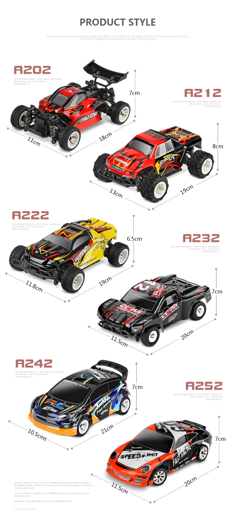 WL A202 rc автомобилей 1:24 Электрический привод на четыре колеса дистанционного управления автомобиля 2,4G дистанционного управления desert внедорожник drift Скорость 35 км радиоуправляемые машины трансформеры