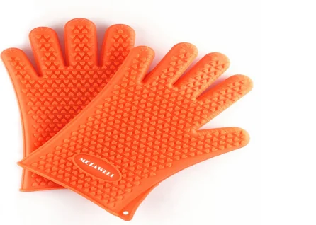 METAWELL 1 пара барбекю термостойкие силиконовые перчатки для микроволновой печи с