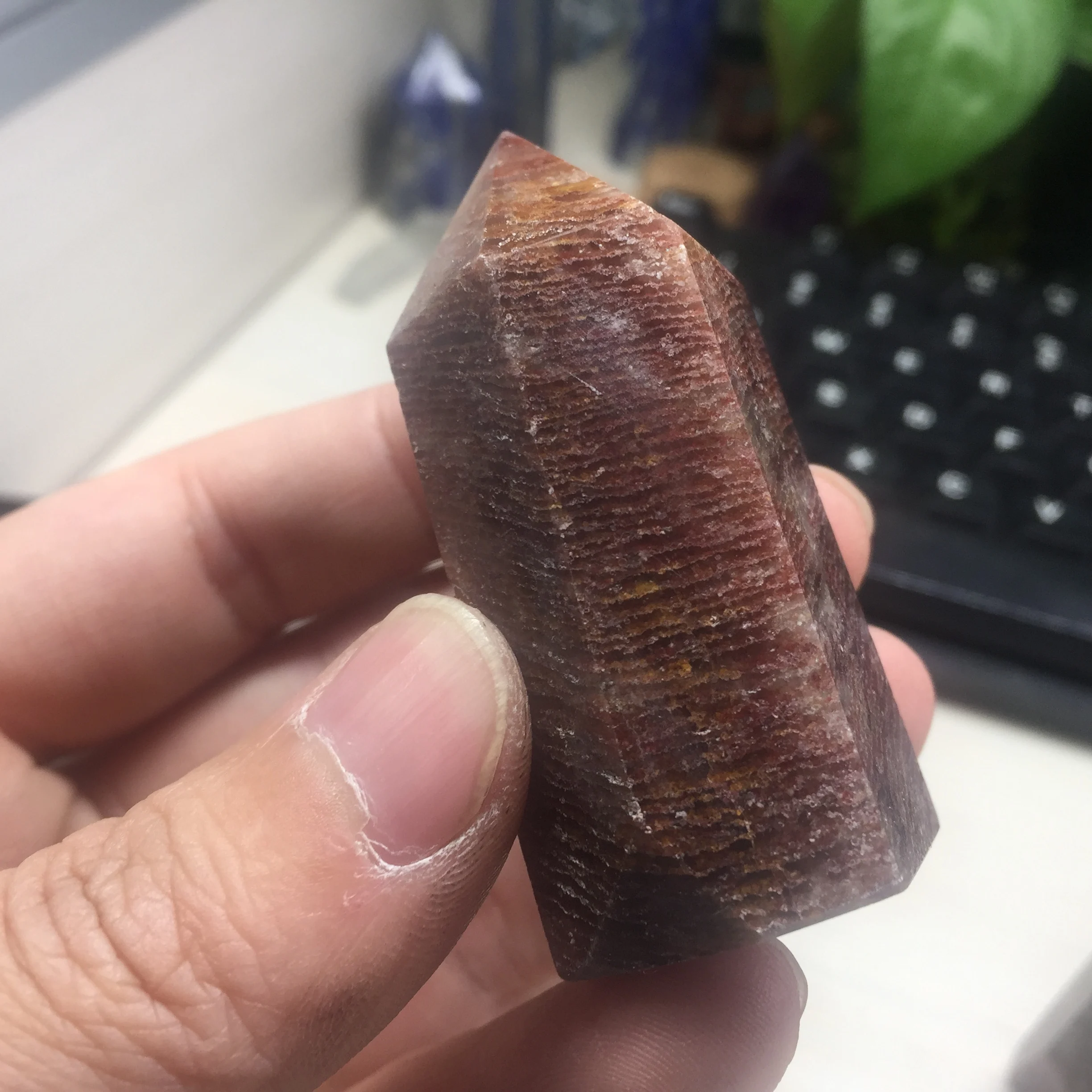 83 г натуральный исцеляющий кристалл иерархический фантомный кварцевый камень #