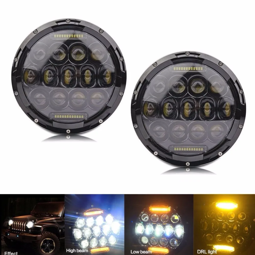 Пара " светодиодный фары для автомобиля, Круглый обновленный DRL Hi/Low Beam для 1950-1979 VW Beetle Classic