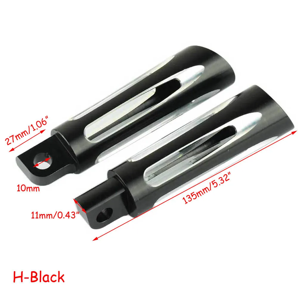 H-Black 2x мужское крепление для мотоцикла с ЧПУ Подножки для ног для Harley Sportster Iron Touring Custom Dyna Fat Bob Softail Fat Boy - Цвет: H-Black