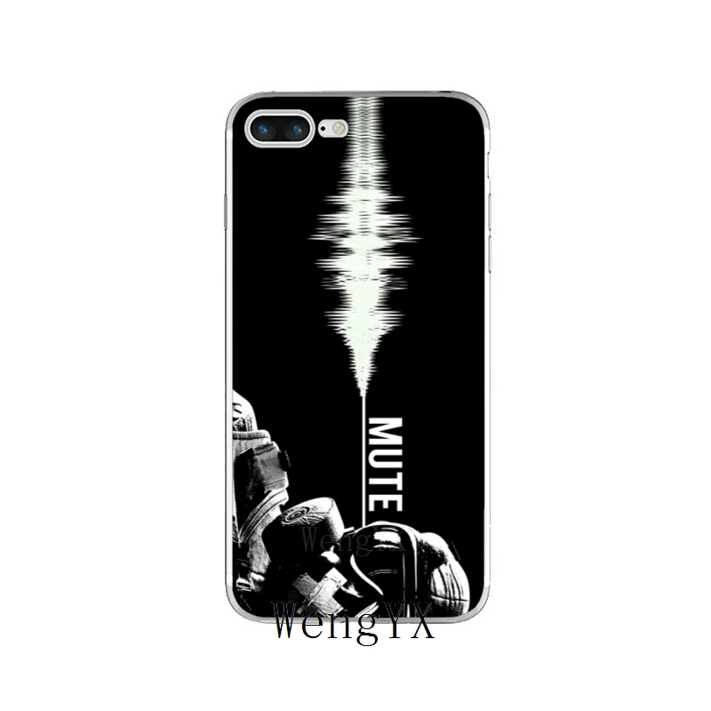 Игра Rainbow Six siege mute logo тонкий силиконовый мягкий чехол для iPhone X 8 8 plus 7 7 plus 6 6s plus 5 5S 5c SE 4 4s - Цвет: SixsiegemuteA07