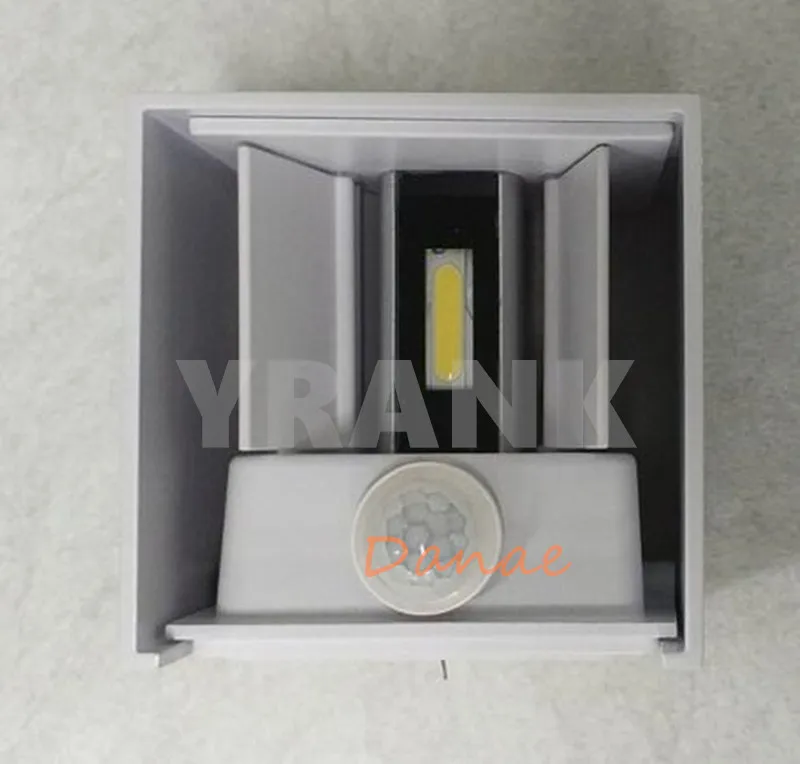 Radar Motion Sensor Крытый Открытый радар движения Сенсор светодиодный современная настенная лампа краткое Cube Регулируемый поверхностного монтажа светодиодный настенные светильники 6 W 9 W 12 W затемнения - Испускаемый цвет: Radar Motion Sensor