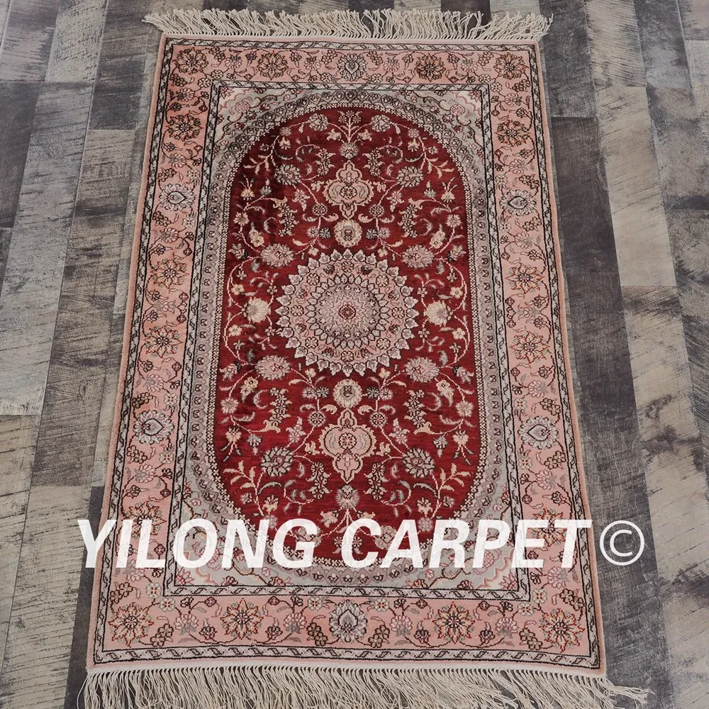 YILONG 2 5 'x 4' классический персидский медальон шелковый ковер ручной работы