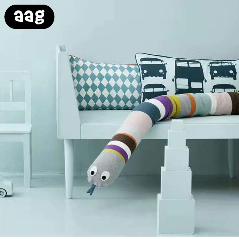 AAG детская кроватка бампер под змеиную кожу подушки успокаивать младенцев куклы