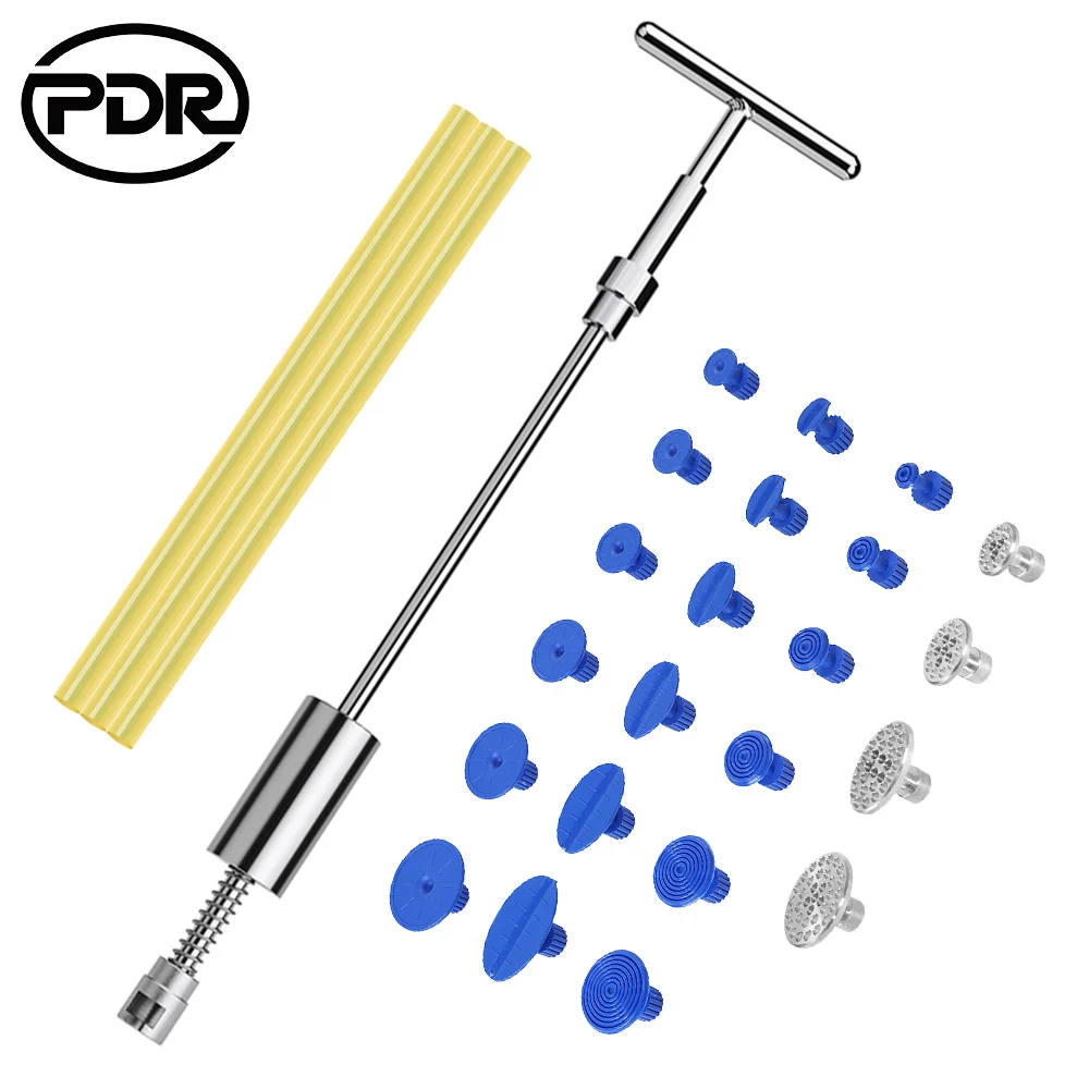 

Super PDR dent repair tools set paintless dent removal tools kit slide hammer dent glue tabs glue sticks car repair hand tools