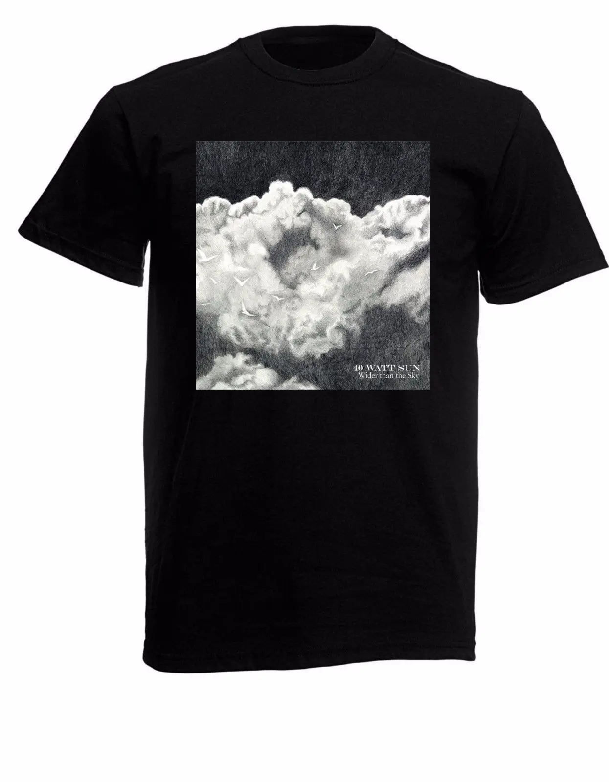 40 Вт солнца шире чем небо мужские черные рок футболка подарок более Размеры и