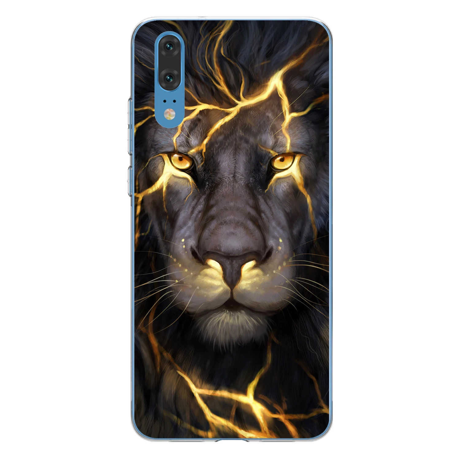 BIGCASES для Huawei P20 чехол 5 8 дюйма мягкий TPU силиконовый крутой Лев тигр леопард олень