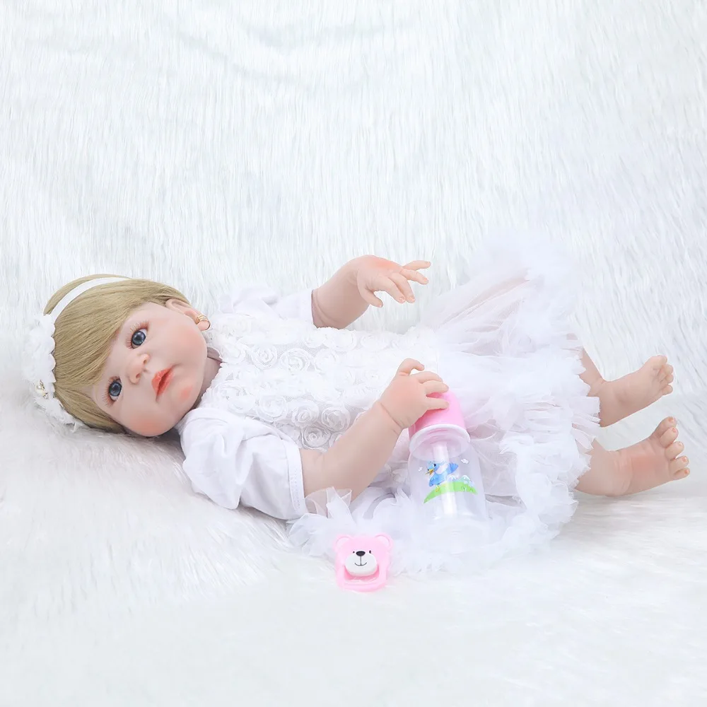 Кукла новорожденная полностью силиконовая шарнирная кукла младенец 23 дюйма для