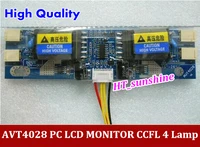 free shipping by dhl 100pcs avt4028 pc lcd monitor ccfl 4 lamp universal lcd inverter board4 lamp 10v 30v for 15 26 screen