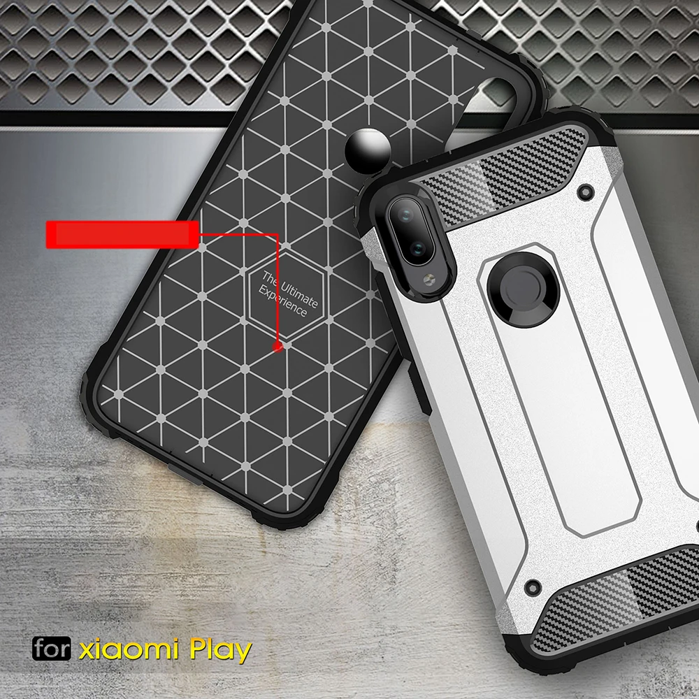 Противоударный чехол-броня Coque 5.84For Xiaomi mi Play чехол для Xiaomi mi играть mi Play чехол для телефона чехол-лента на заднюю панель