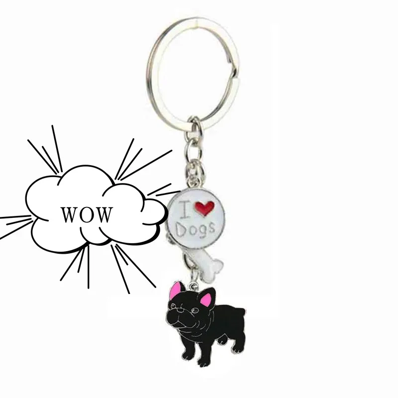 Брелок с надписью I Love My Dog для влюбленных корги хаски бульдога питомца щенка