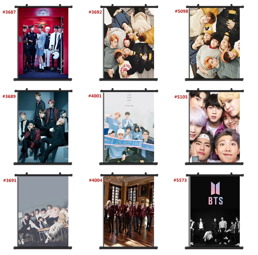 БЦ Bangtan мальчиков Аниме Манга стены плакат в рулоне|Рисование и каллиграфия| |