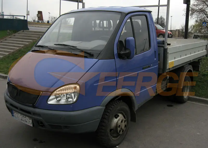 Для ГАЗ Газель 3302 2003 2004 2005 2006 2007 2008 2009 отличное ультра-яркая подсветка с холодным катодом(CCFL) Ангельские глазки комплект Halo Кольцо