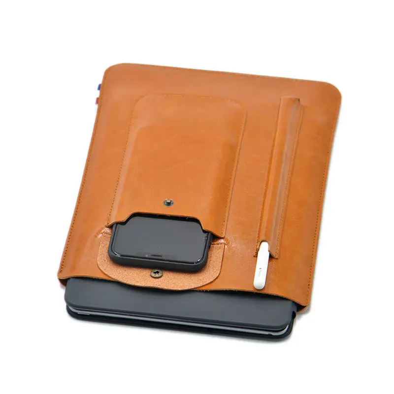 Multi-function ultra-thin super slim sleeve pouch cover,microfiber leather tablet sleeve case for iPad Pro 12.9 3rd Gen