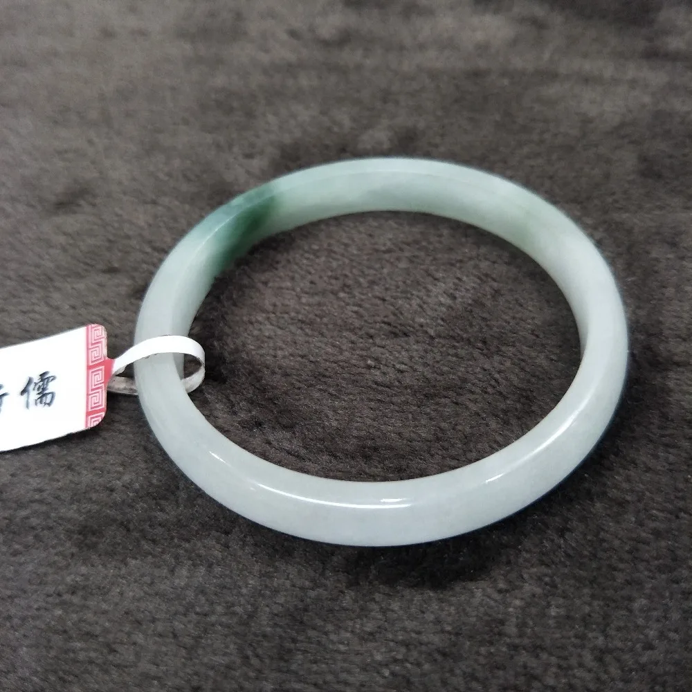 

Zheru Jewelry Pure Natural Jadeite Bracelet Natural Light Green Double Color 51-62mm Send Class A Certificate Girl Bracelet