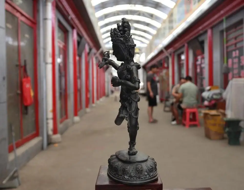 Тибетская медная бронзовая статуя богини Будды | Дом и сад