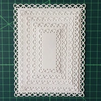 5pcs laced rectangle frame set metal cutting dies for scrapbooking diy photo album card making decorative stencil