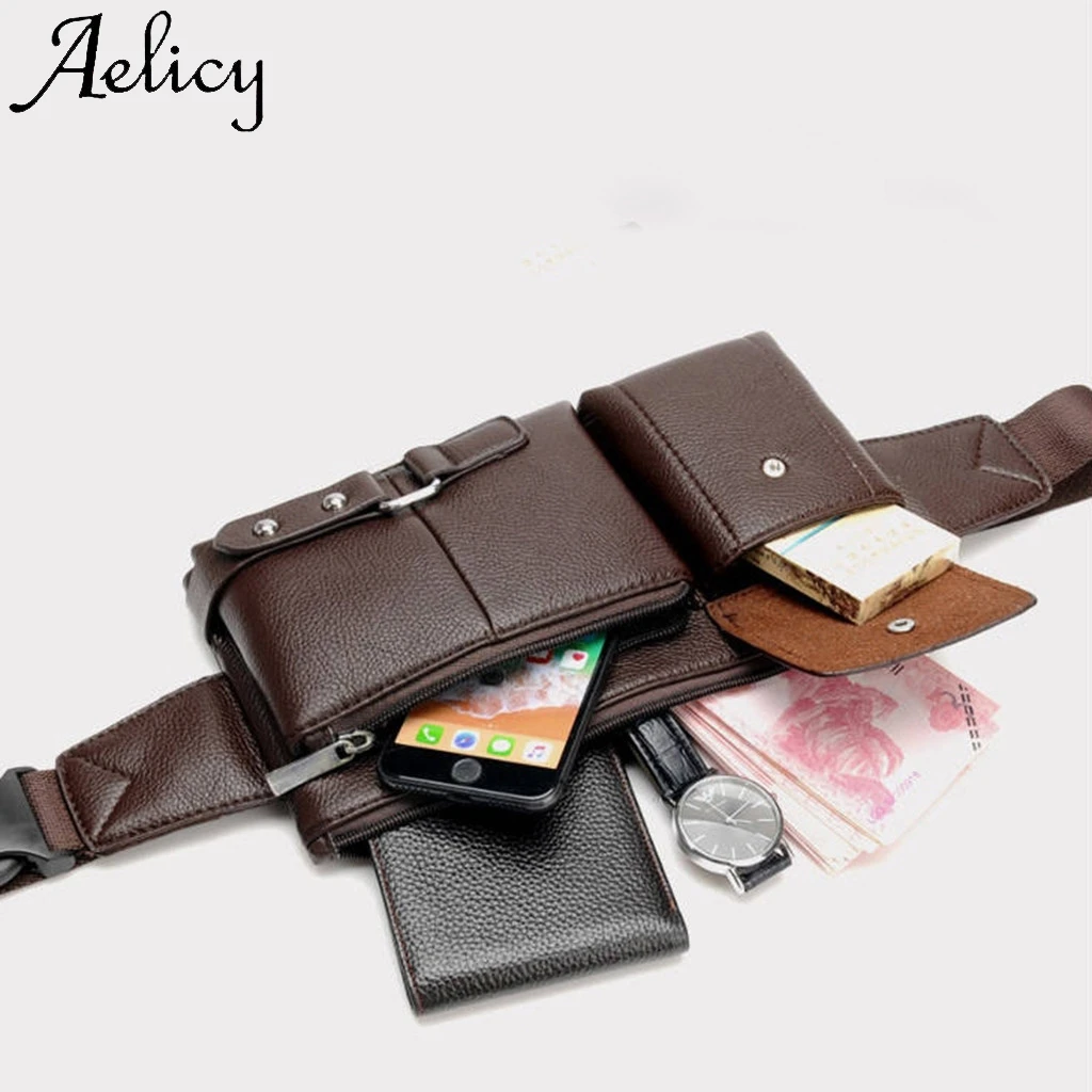 Aelicy мужские ретро многофункциональные карманы походные, спортивные, для отдыха сумка почтальона сумка высокого качества Твердая Сумка Простой карман для телефона