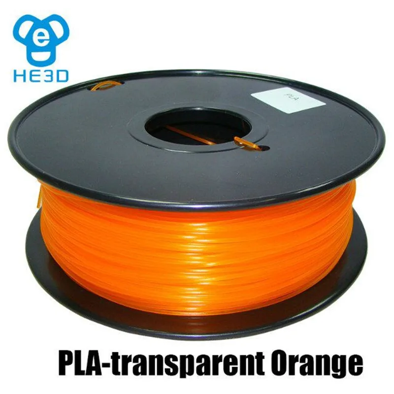 Высококачественный HE3D 1 кг Reprap 3D принтер PLA 75 мм Филамент прозрачный цветной