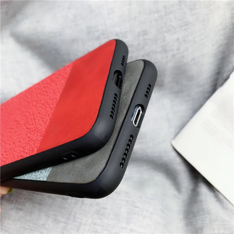 Тонкий ТПУ чехол для iphone X XS MAX XR тонкий гибридный тканевый 8 7 plus 6 6s Бизнес Стиль Coque