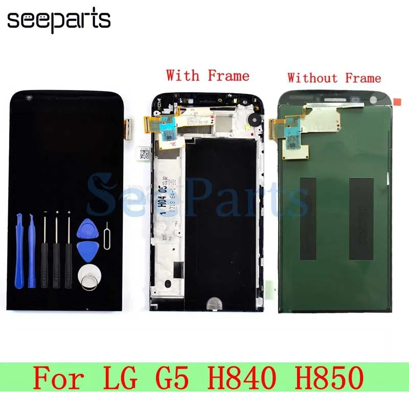 Новый дисплей для LG H840 H850 G5 ЖК с рамкой 5 3 дюймового сменный Pantalla|touch screen digitizer|display