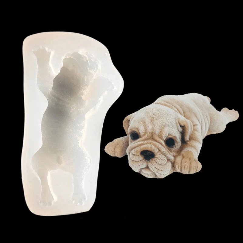 Силиконовая форма для милого щенка 3D Shar Pei мыла мусс эпоксидная животных