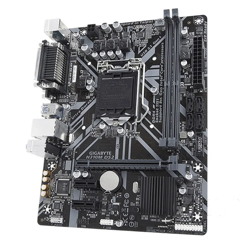 Материнская плата GIGABYTE GA-H310M DS2 для настольных ПК LGA1151 DDR4 SATA III 32G Micro-ATX