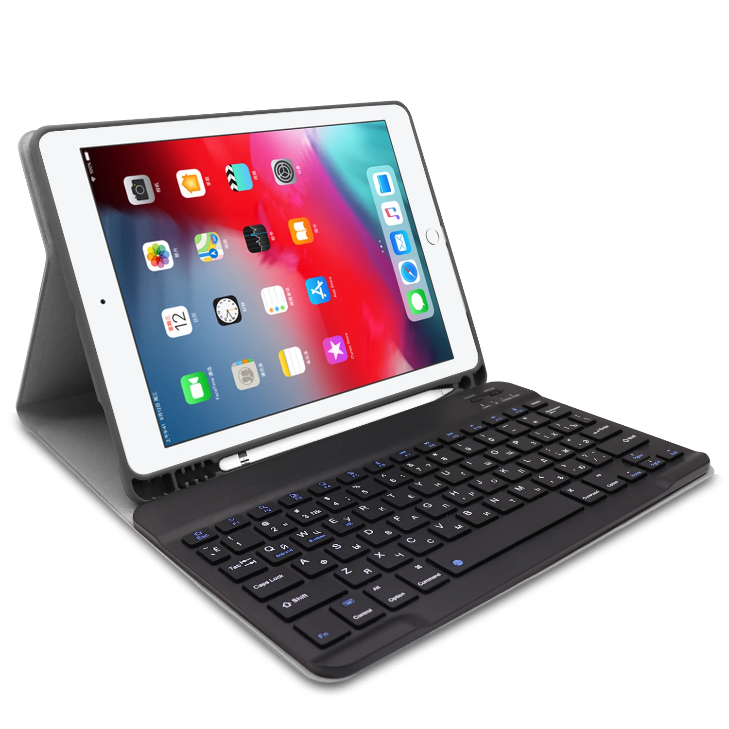 Для iPad 2018 9 7 чехол Bluetooth клавиатура W Карандаш держатель кожаный для 2017 Pro Air 1/2