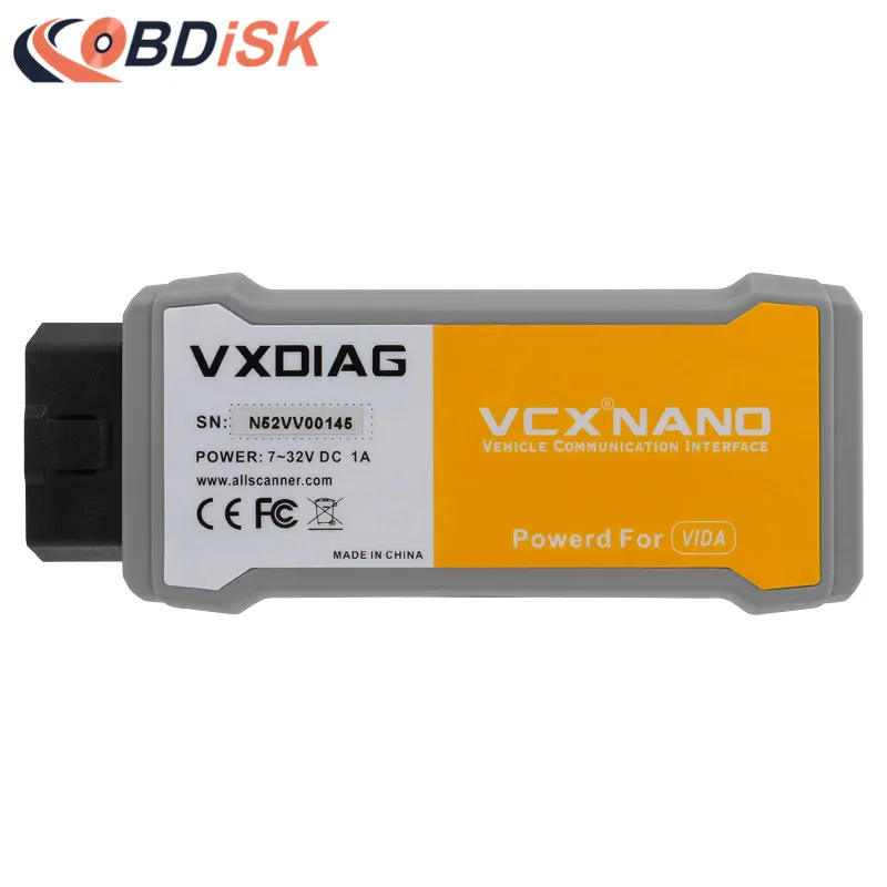 2018 новый выпущенный VXDIAG VCX нано диагностический инструмент для Volvo с многоязычной