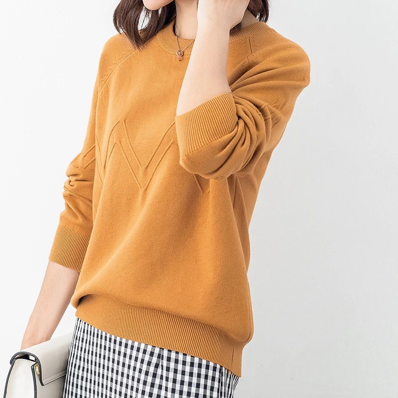 2019 Gigh Quality Cashmere Sweater Women Knit Top Winter Strong Autumn Women's Leisure Soft | Женская одежда