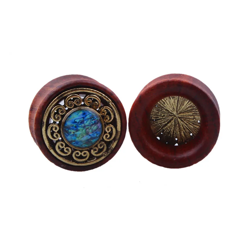 Деревянные пробки и тоннели расширитель для мочек ушей 2 шт. штекер из натурального дерева беруши телесные