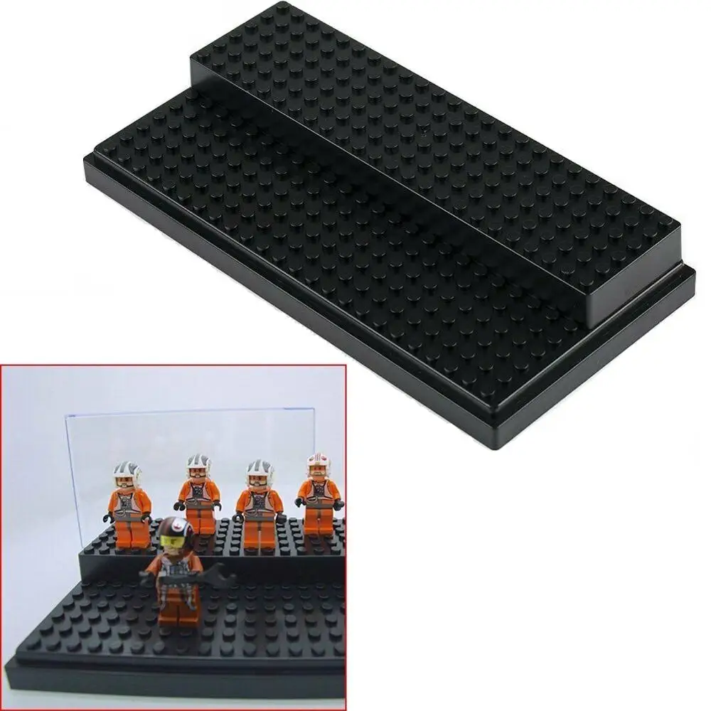 Новый 2 шаг черный дисплей коробка для Legoe Minifigure Figure Build Toy Штабелируемый чехол |