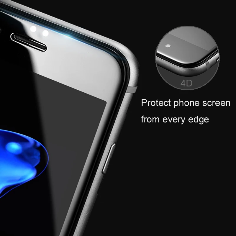 SMILYOU 4D полное покрытие закаленное Стекло для iPhone 7 6 изогнутый край Экран