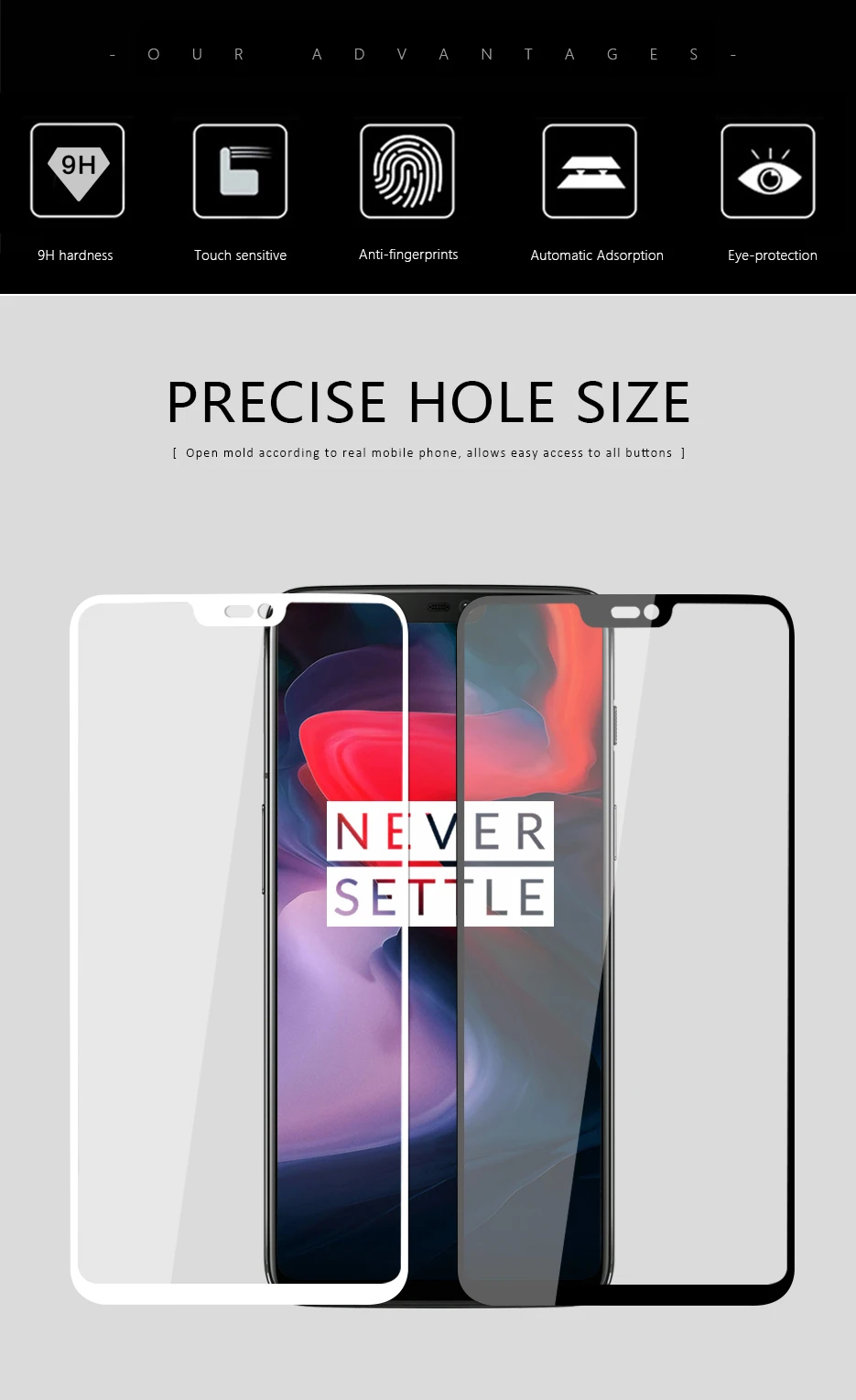 10 шт./лот CHYI для oneplus 6 T защитная пленка из закаленного стекла для oneplus 5t Защитная пленка для всего тела для oneplus 7 pro