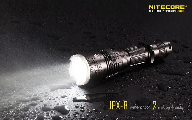 Красный Dot Award Winner Nitecore MH27 1000 люмен CREE XP-L HI V3 светодиодный перезаряжаемый USB фонарик с RGB светодиодный s