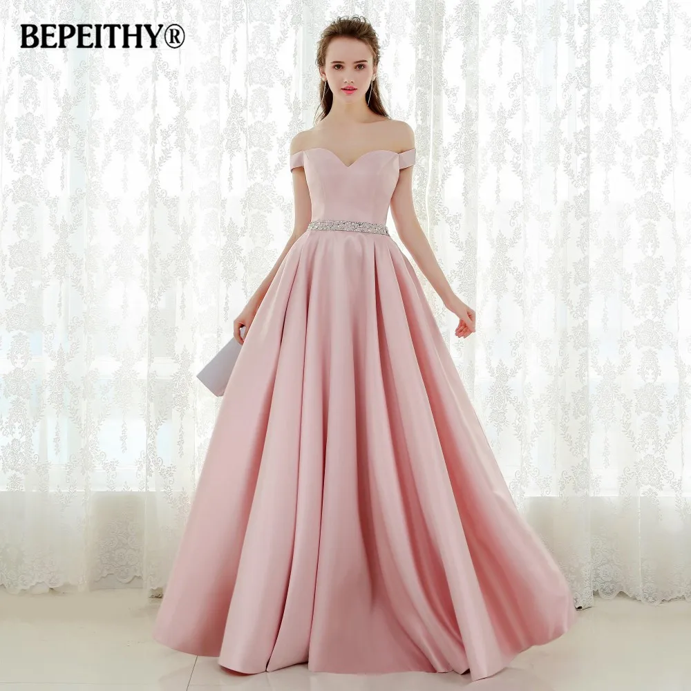 

Vestido De Festa, длинное вечернее платье трапециевидной формы, винтажное платье с открытыми плечами для выпускного вечера, платье с поясом с крист...