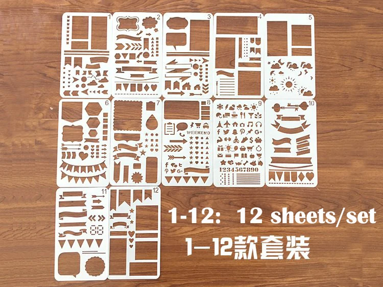 Freeshipping Dokibook Decorative Graffiti ruler DIY notebook painting ruler stencil Cute Stationery Creative ruler template