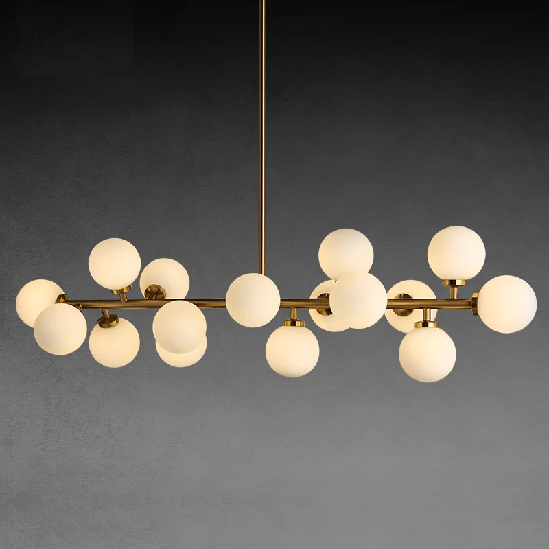 NEW loft industrial Beanstalk creative minimalist Nordic Iron Art glass ball pendant light living room restaurant lamp Лампы и