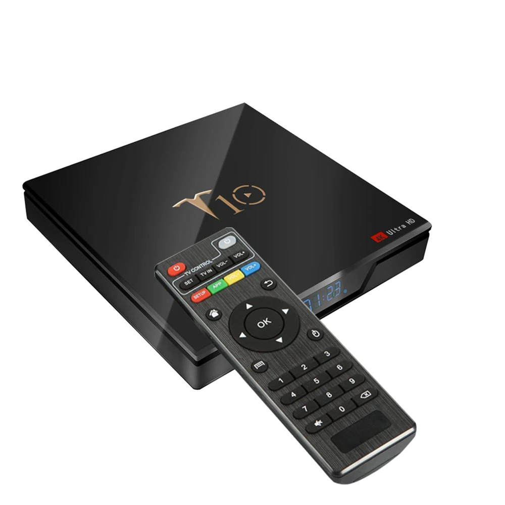 T10 Smart Android tv Box 8 1 2 Гб 16 Amlogic quad core S905w 4K 4 ГГц wifi медиаплеер телеприставка с панелью